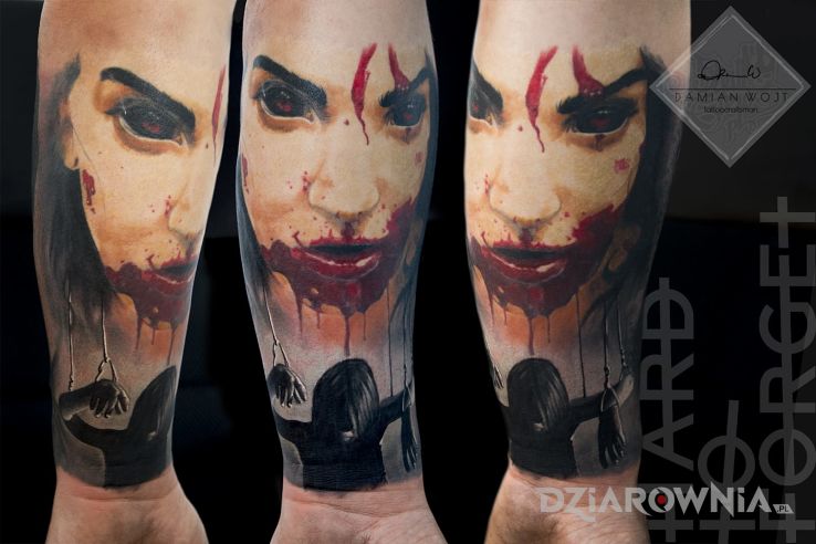 Tatuaż horror - realistyczne