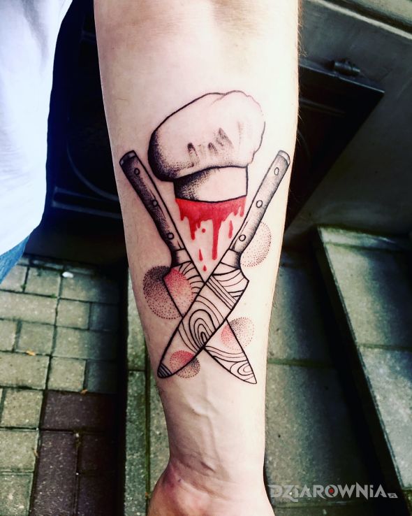 Tatuaż kucharz - przedmioty