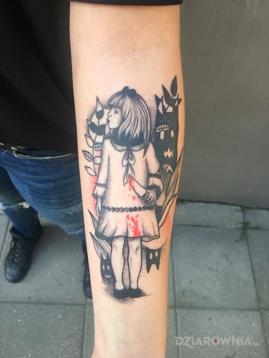 Tatuaż dziewczynka - postacie