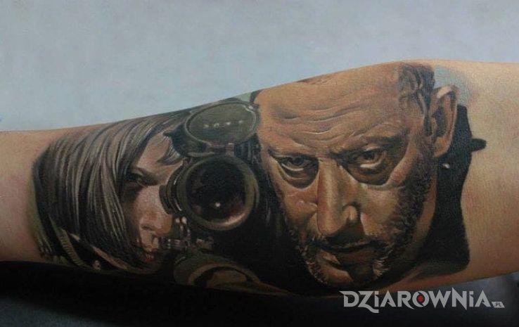 Tatuaż leon zawodowiec - twarze