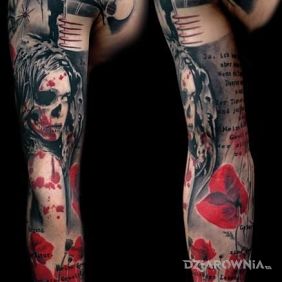 Rękaw czarno-czerwony