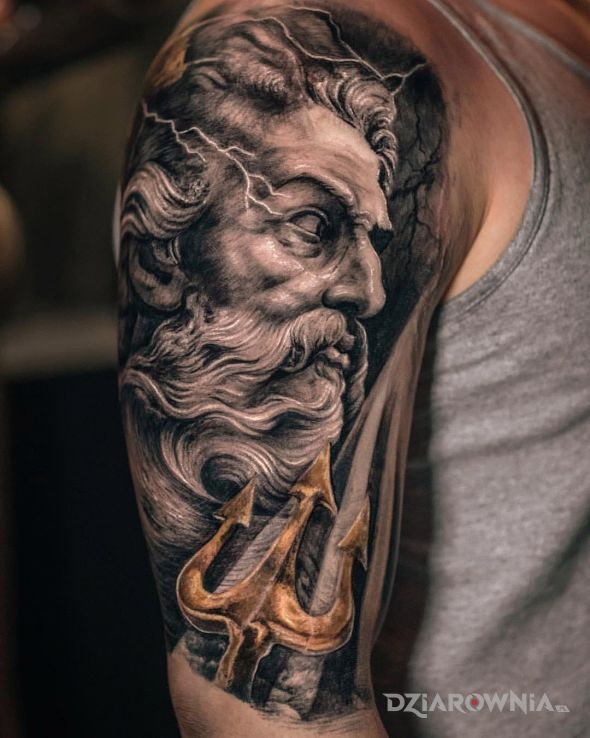 Tatuaż posejdon - 3D