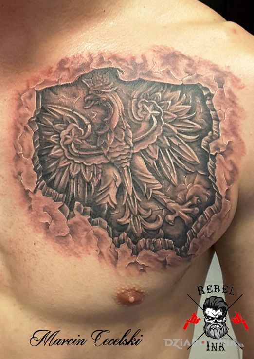 Tatuaż polska - 3D
