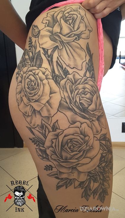 Tatuaż róże - kwiaty