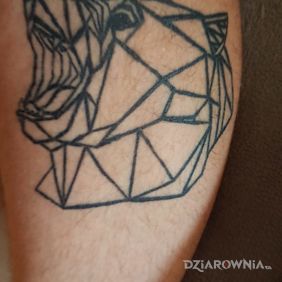 Tatuaż geometryczny Niedźwiedź