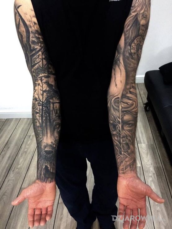 Tatuaż historia 1 i 2 - rękawy