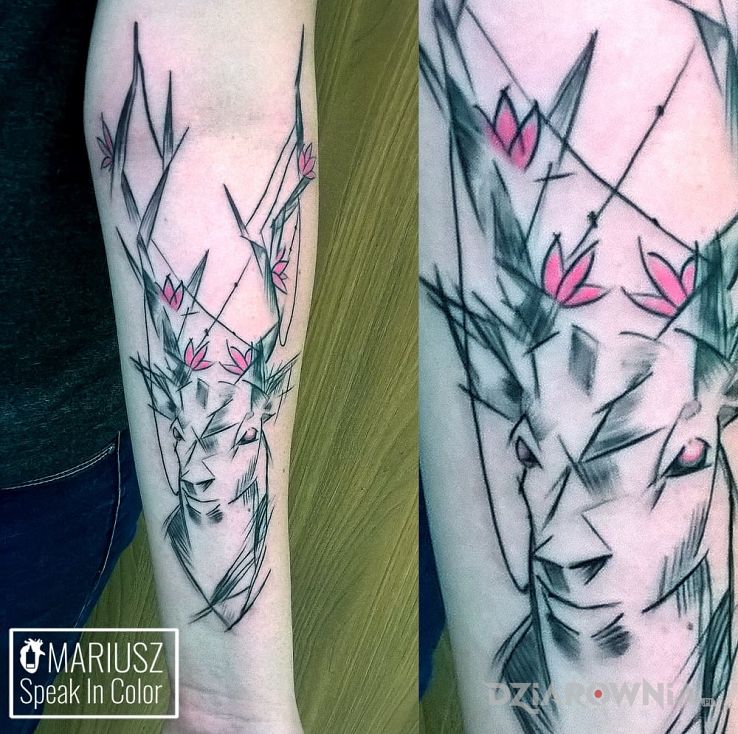 Tatuaż jelonek 2 - zwierzęta