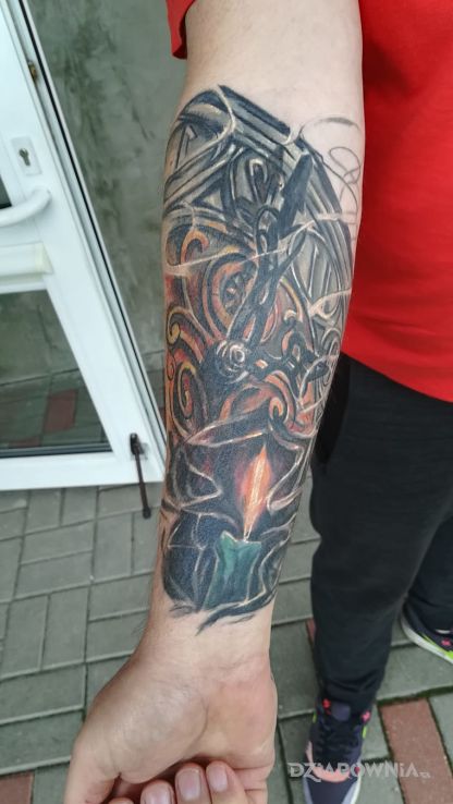 Tatuaż zegar świeca - pozostałe