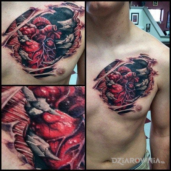 Tatuaż serducho - 3D