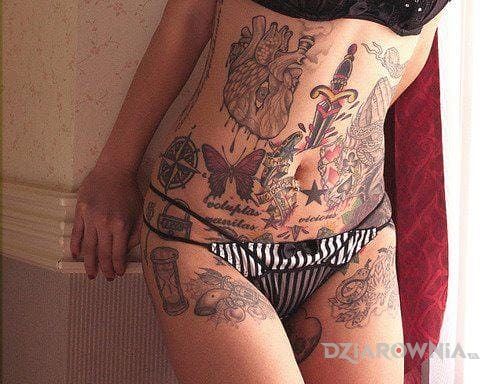 Tatuaż napaćkane trochę - motyle