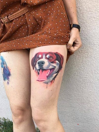 Tatuaż piesek - zwierzęta