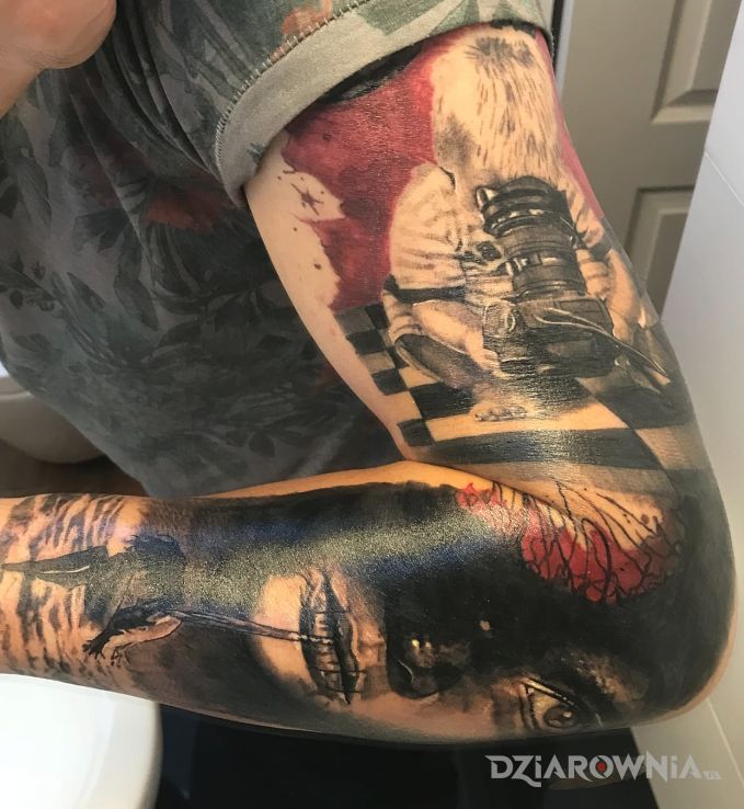 Tatuaż 12 rękawa - twarze