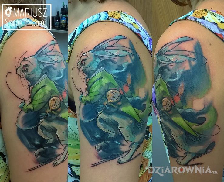 Tatuaż królik - zwierzęta