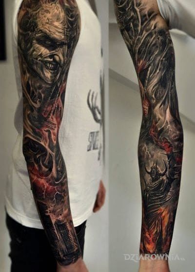 Tatuaż złowrogi rękaw - rękawy