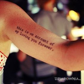 This is on account of my loving you forever