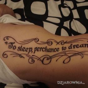 To sleep, perchance to dream...
