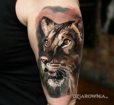 Tatuaż lwica - 3D