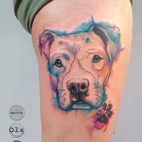 Pieseł w watercolorze