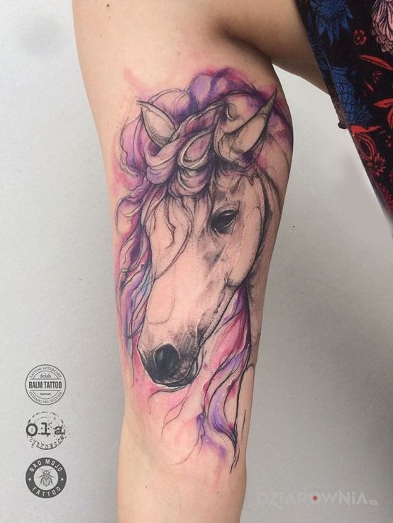 Tatuaż konik - zwierzęta