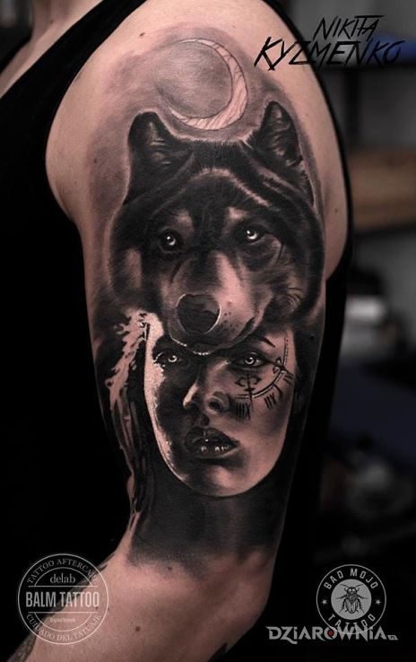 Tatuaż praca nikity z bad mojo tattoo gdańsk - twarze