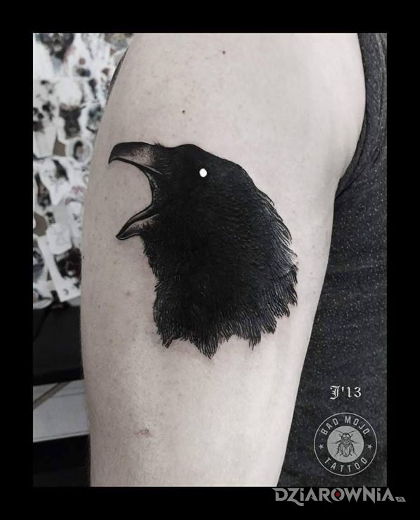 Tatuaż kruk - zwierzęta