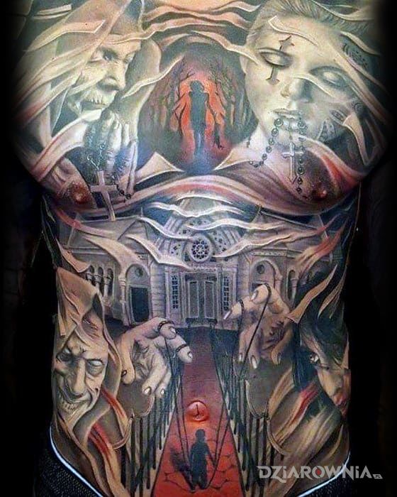 Tatuaż demony - realistyczne