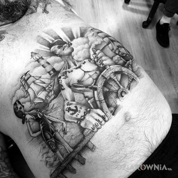 Tatuaż popeye - postacie