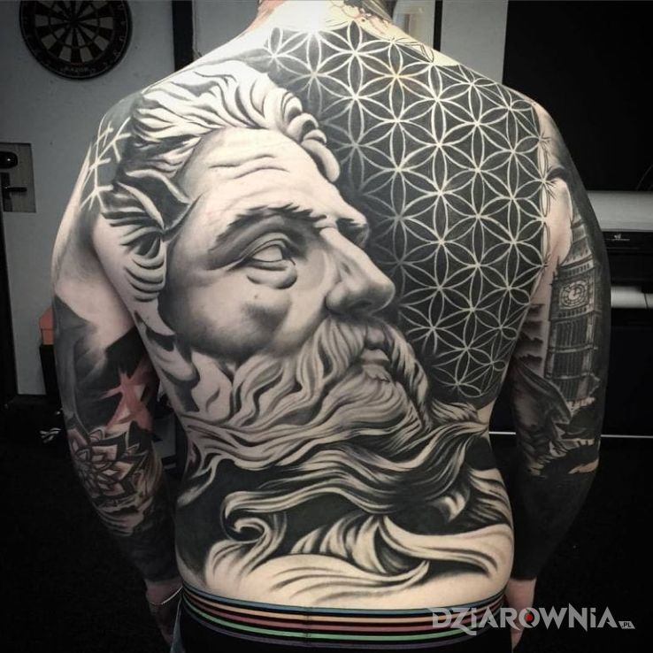 Tatuaż brodacz - twarze