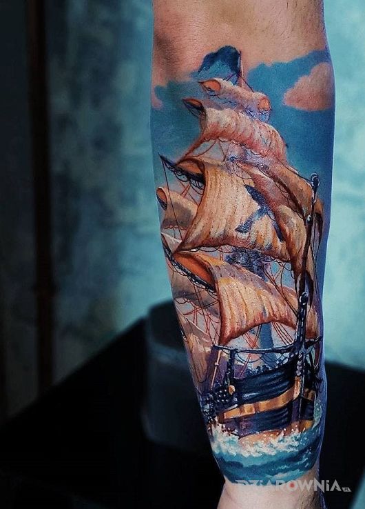 Tatuaż battleship - realistyczne