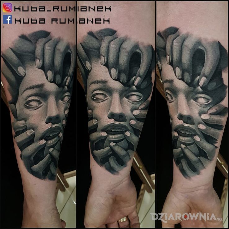 Tatuaż horror face - twarze