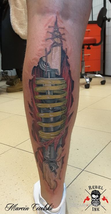 Tatuaż biomechanika - realistyczne