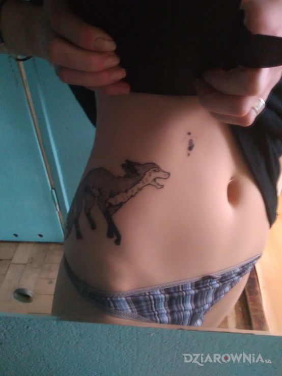 Tatuaż liseł z mucheł - zwierzęta