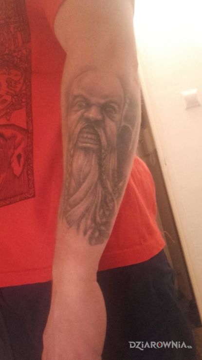 Tatuaż wiking - twarze