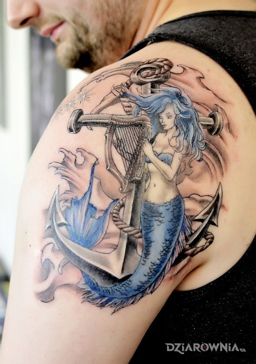 Tatuaż syrena - postacie