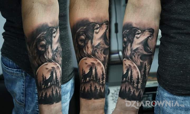 Tatuaż wilk - zwierzęta