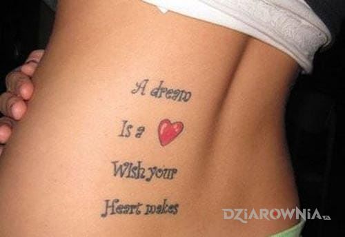 Tatuaż cos o sercu - napisy