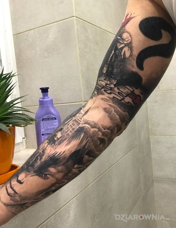 Tatuaż rękaw wew strona - rękawy