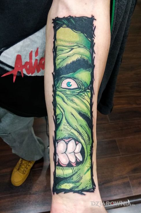 Tatuaż hulk - kolorowe