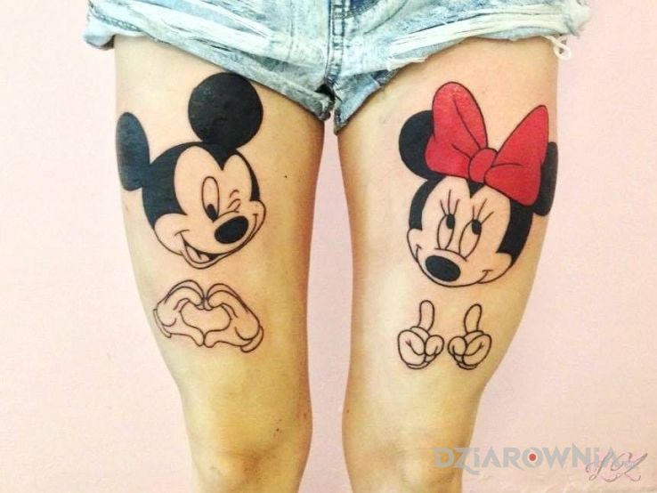 Tatuaż micky mousemini - postacie