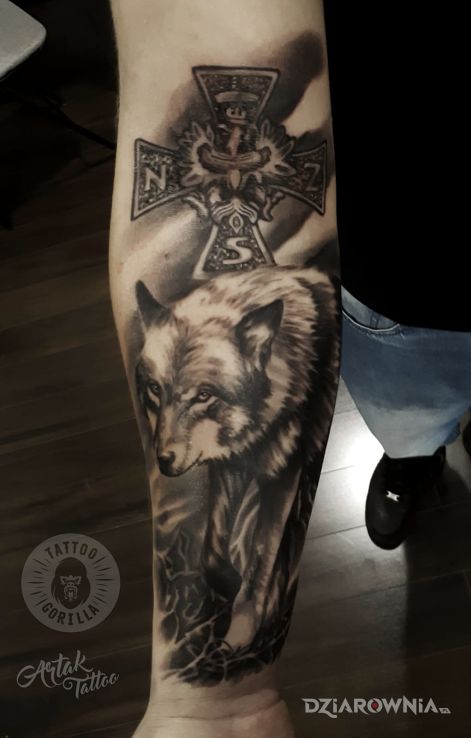 Tatuaż wilk - realistyczne