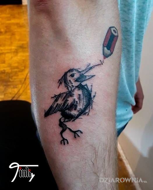 Tatuaż dziobak  - zwierzęta