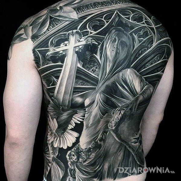 Tatuaż kościół - 3D