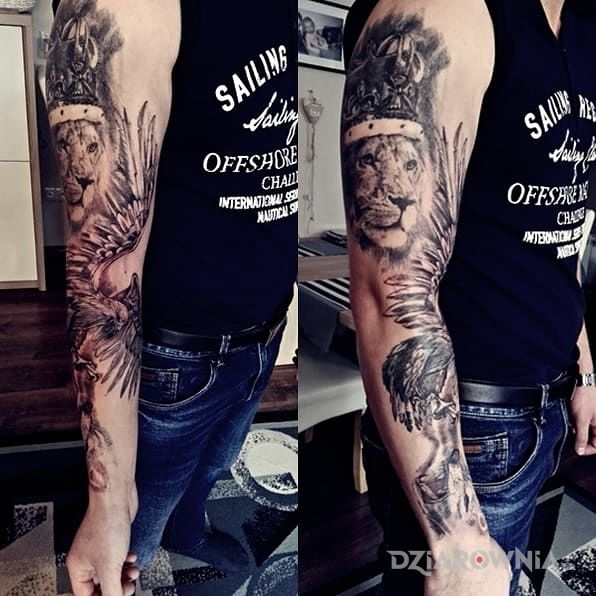 Tatuaż dzika natura - zwierzęta