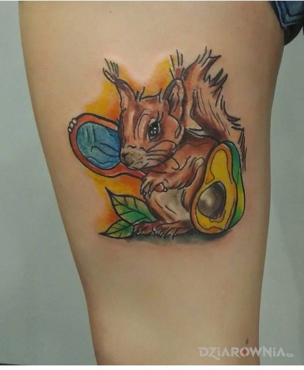 Tatuaż wiewiór - zwierzęta