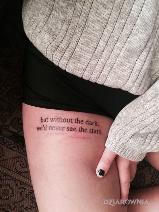 Tatuaż coś o gwiazdach - napisy