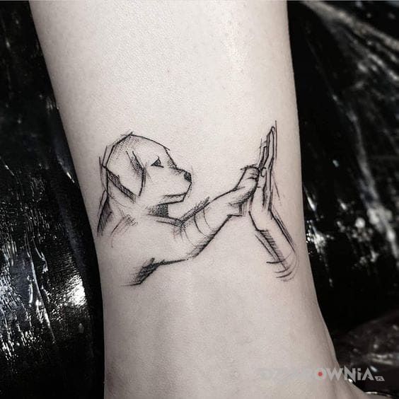 Tatuaż piesek - zwierzęta