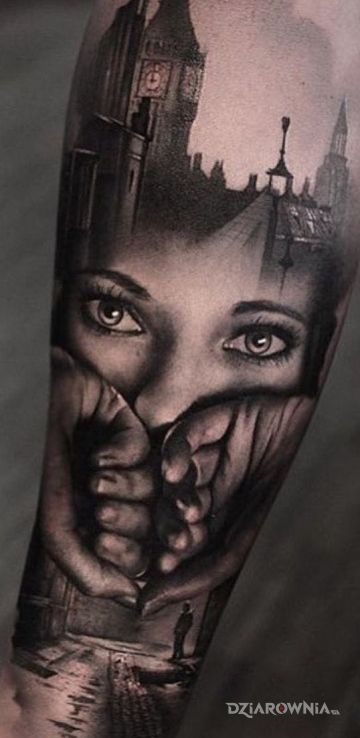 Tatuaż kobiece oczy - 3D