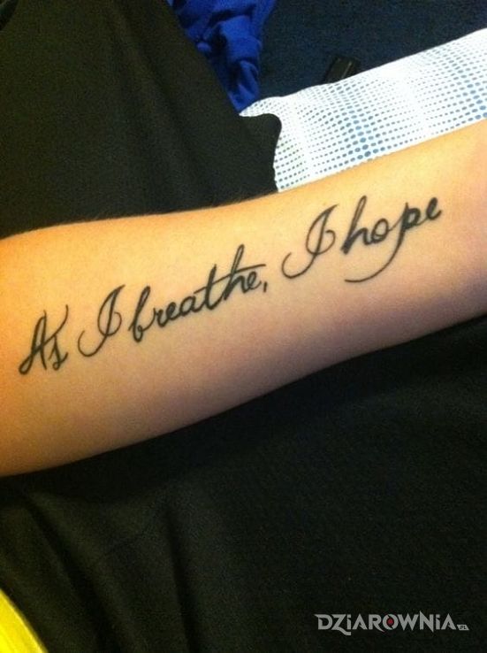 Tatuaż nadzieja - napisy