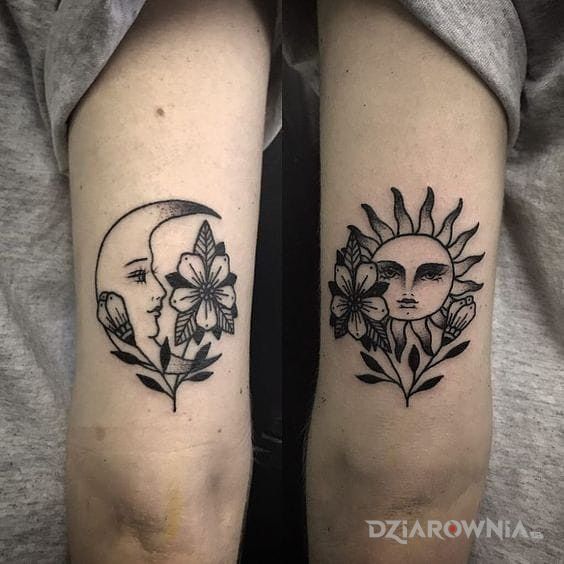 Tatuaż dzien i noc - miłosne