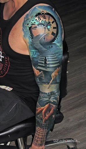 Tatuaż super rekaw - kolorowe